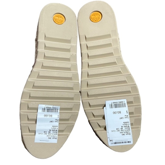 Timberland Barcelona Bay Leather Slip On Espadrille Loafers NEW Size 6.5 Rust - Picture 8 of 9